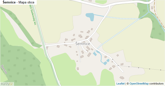 Šemnice - mapa obce