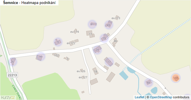 Šemnice - mapa podnikání