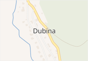 Dubina v obci Šemnice - mapa části obce