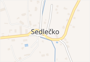 Sedlečko v obci Šemnice - mapa části obce