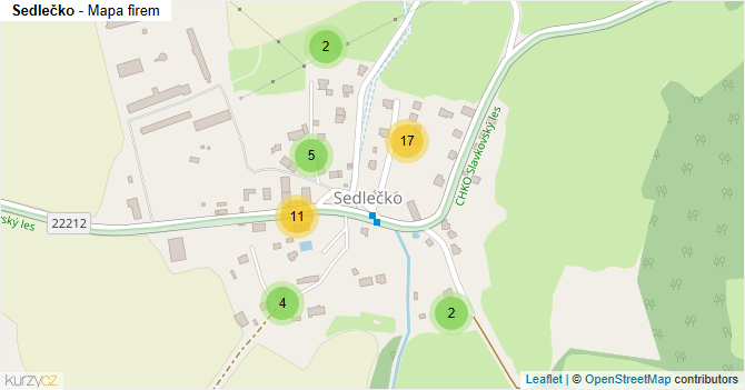 Sedlečko - mapa firem