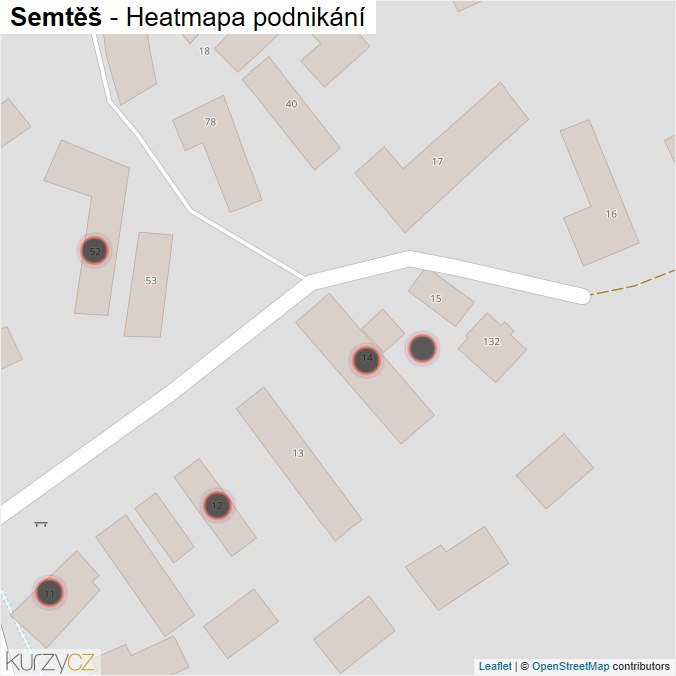 Mapa Semtěš - Firmy v obci.