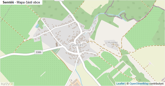 Semtěš - mapa části obce