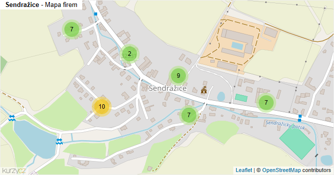 Sendražice - mapa firem