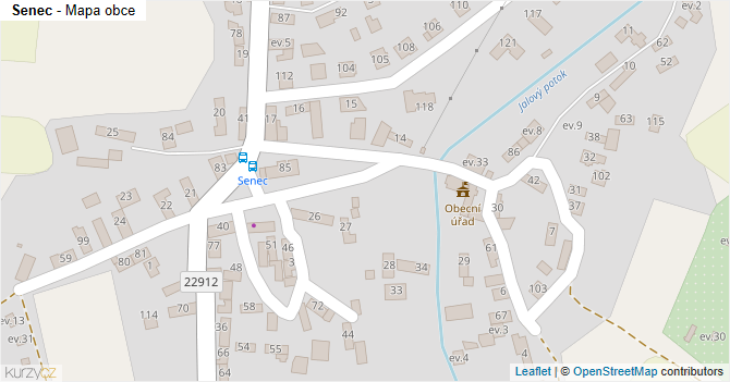 Senec - mapa obce