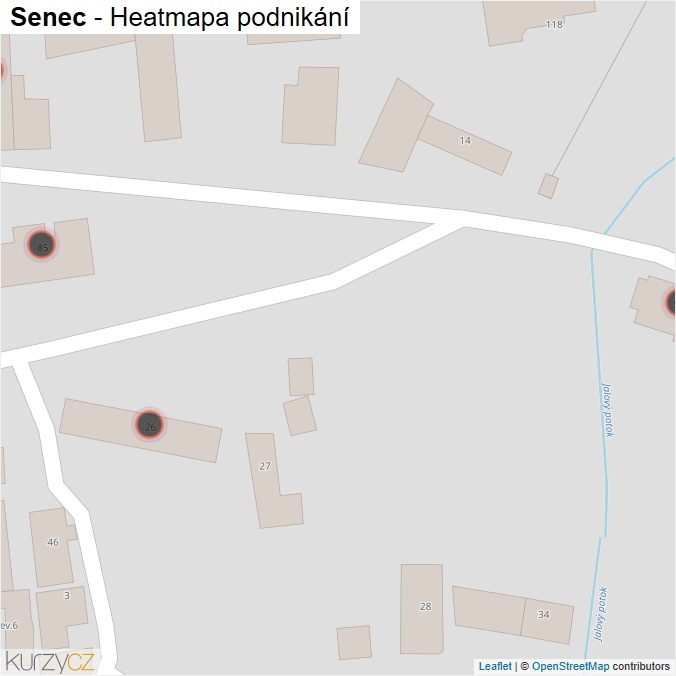 Mapa Senec - Firmy v obci.