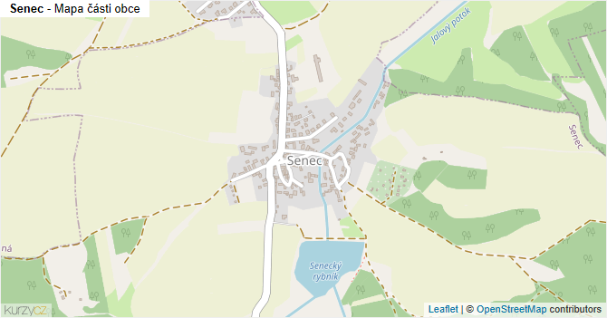 Senec - mapa části obce