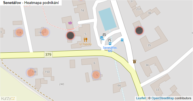 Senetářov - mapa firem