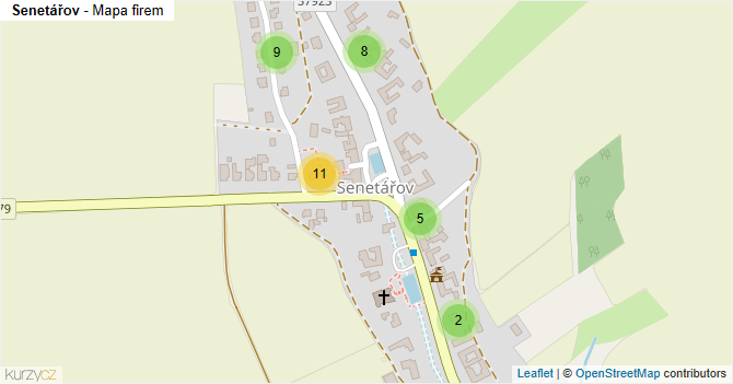 Senetářov - mapa firem
