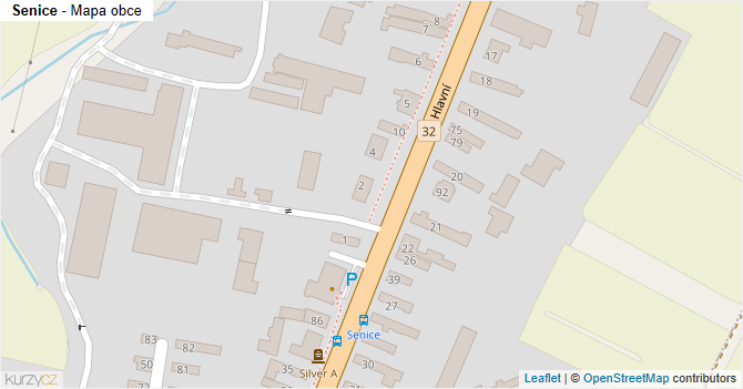 Senice - mapa obce