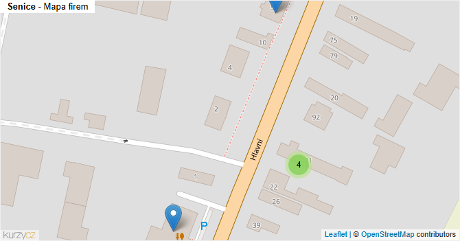 Senice - mapa firem