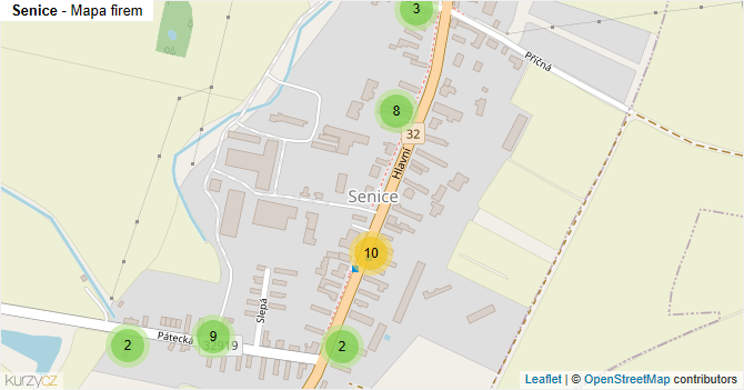 Senice - mapa firem