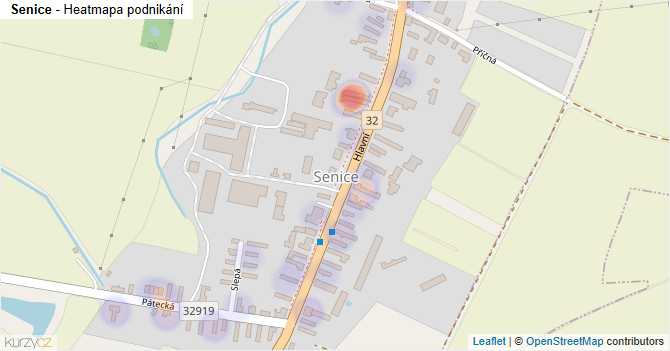 Senice - mapa podnikání