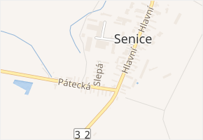 Slepá v obci Senice - mapa ulice