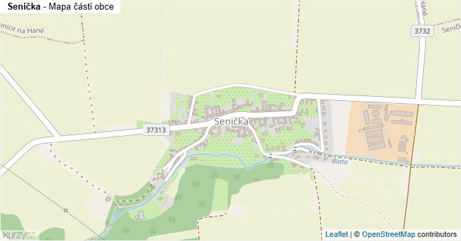 Senička - mapa části obce