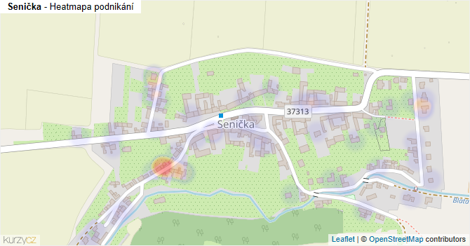 Senička - mapa podnikání