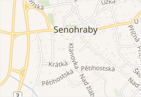 Klánovka v obci Senohraby - mapa ulice