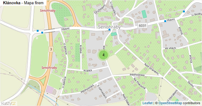 Klánovka - mapa firem