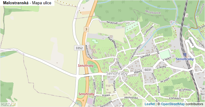 Malostranská - mapa ulice
