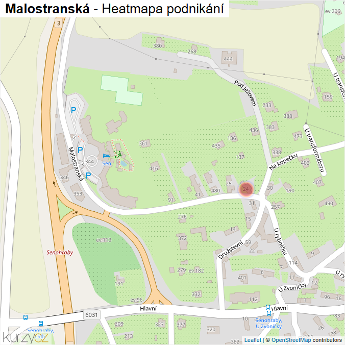 Mapa Malostranská - Firmy v ulici.