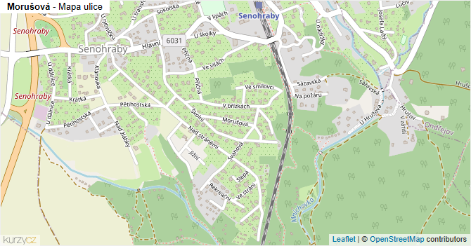 Morušová - mapa ulice