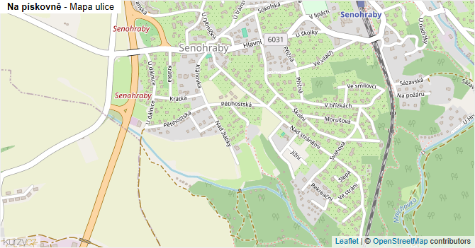 Na pískovně - mapa ulice