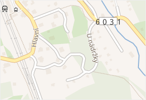U nádržky v obci Senohraby - mapa ulice