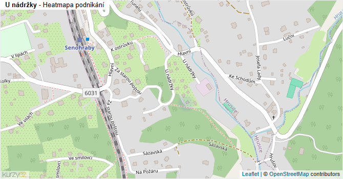 U nádržky - mapa podnikání