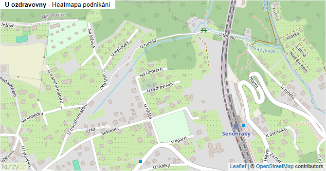 U ozdravovny - mapa podnikání