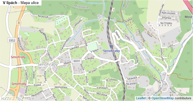V lipách - mapa ulice