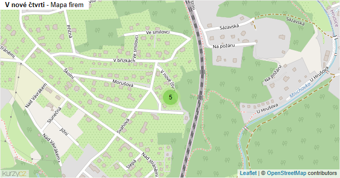 V nové čtvrti - mapa firem