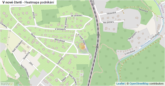 V nové čtvrti - mapa podnikání