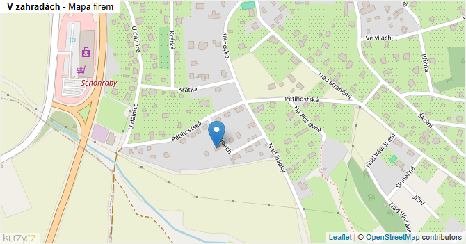 V zahradách - mapa firem