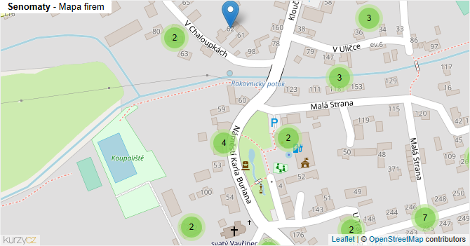 Senomaty - mapa firem