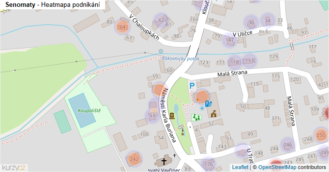 Senomaty - mapa podnikání