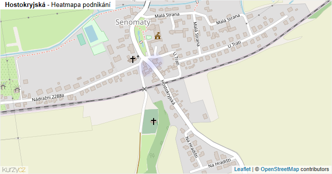 Hostokryjská - mapa podnikání