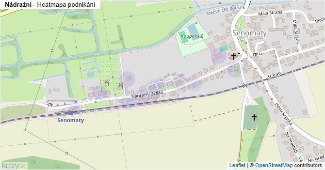 Nádražní - mapa podnikání