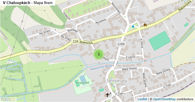 V Chaloupkách - mapa firem