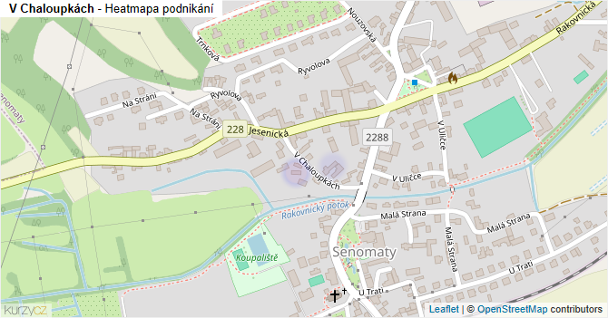 V Chaloupkách - mapa podnikání