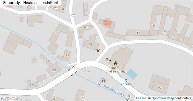 Senorady - mapa podnikání