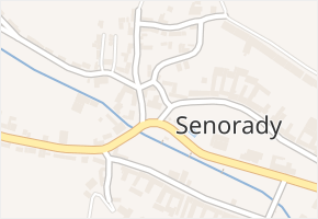 Senorady v obci Senorady - mapa části obce