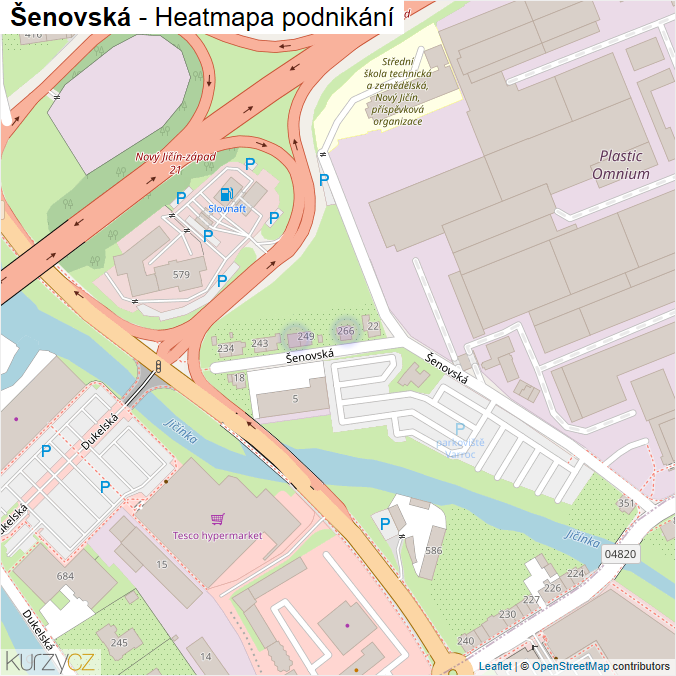Mapa Šenovská - Firmy v ulici.