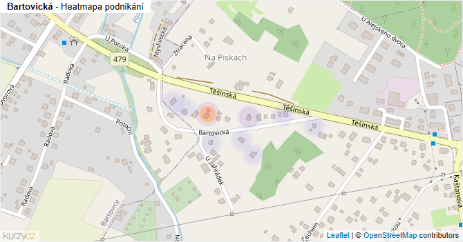 Bartovická - mapa podnikání