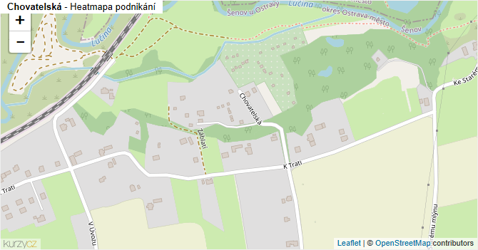 Chovatelská - mapa podnikání