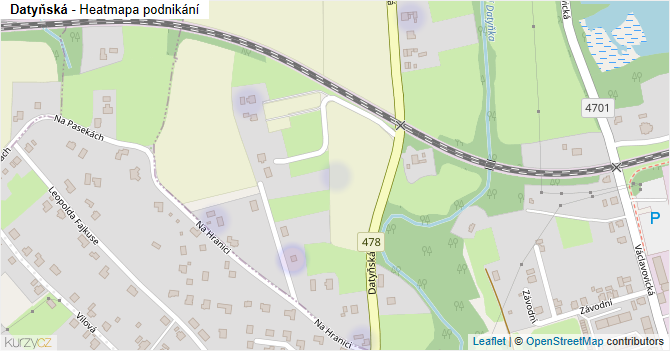 Datyňská - mapa podnikání