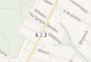Dědičná v obci Šenov - mapa ulice
