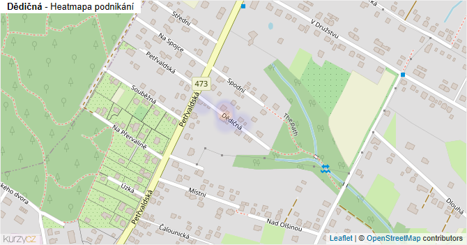 Dědičná - mapa podnikání