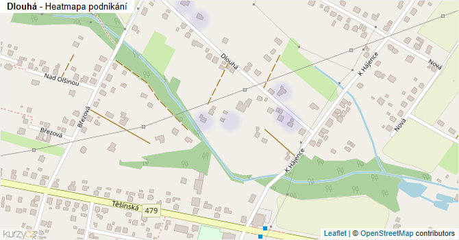 Dlouhá - mapa podnikání
