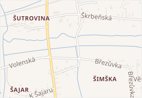 Dubová v obci Šenov - mapa ulice
