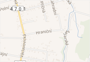 Hraniční v obci Šenov - mapa ulice